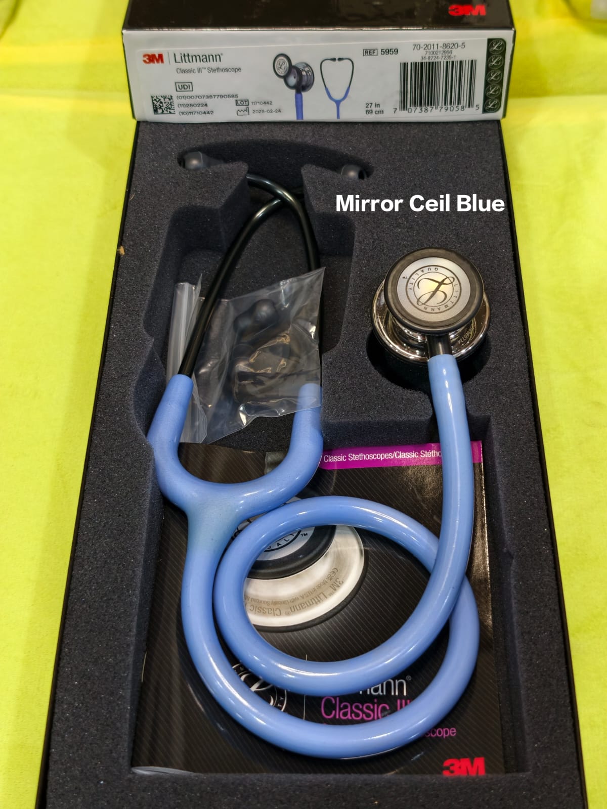 3M Littmann Classic III — Mirror Ceil Blue